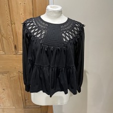 Zara Womens Top Tiered Ruffle