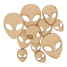 Wooden Alien Head MDF Craft