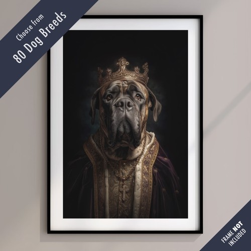 Royal dog portrait print - portrait,