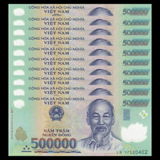 10x500,000 Vietnamese Dong polymer banknote new free next day delivery