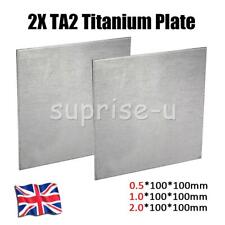 2x TA2 Titanium Plate Grade 2