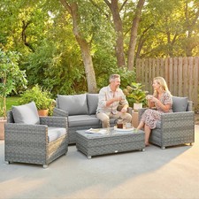 4 Piece Rattan Garden