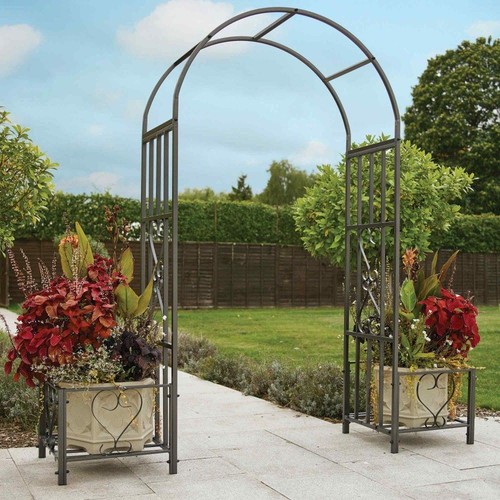 Metal garden patio - patio, arch
