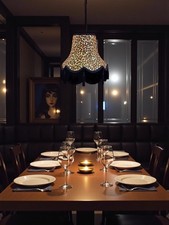 Leopard print table lampshades