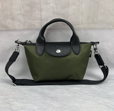 Longchamp-Dark Green Le Pliage Tote Crossbody Bag 1500