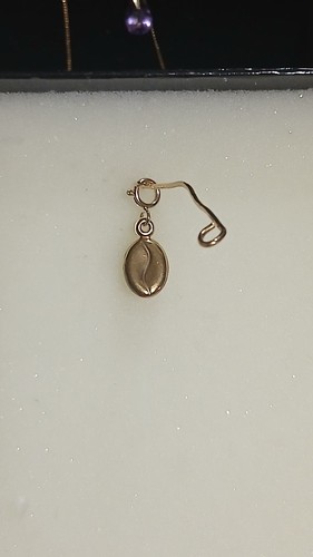 9ct yellow gold coffee bean - 9ct,