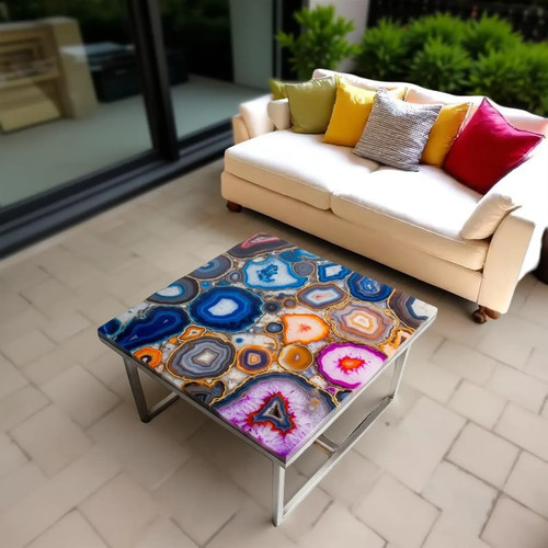 Mixed agate stone table - table, –