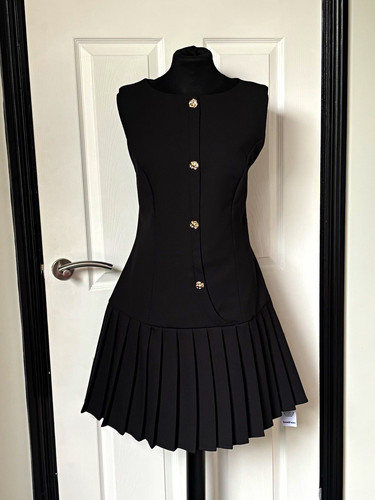 Boohoo black drop waist - black,