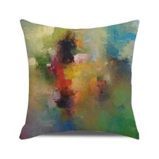 18" Vintage Abstract Orange Red Throw Pillow Covers Modern Geometry Cushion Case