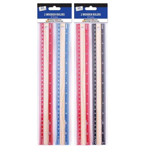 Pack wooden rulers - 2,