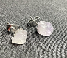 Raw Quartz Healing earrings Ear ring Handmade Reiki jewellery + card