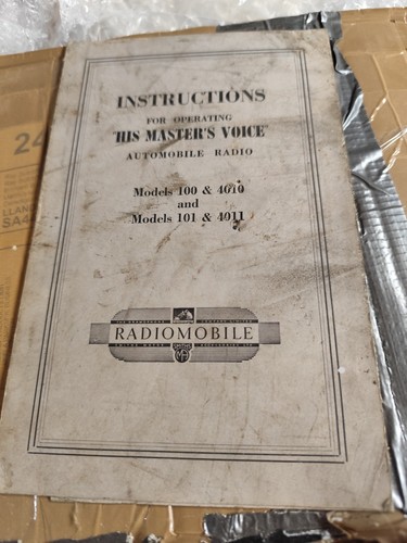 Hmv smiths radiomobile 100 101 - hmv,