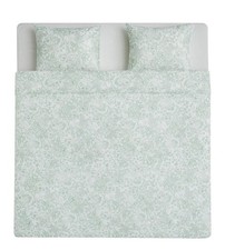 IKEA Skogsstarr Rare King Size Mint Green Duvet Cover 2 Pillowcases 240 x 220cm