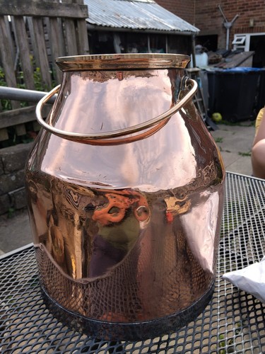 Vintage original copper milk - vintage,