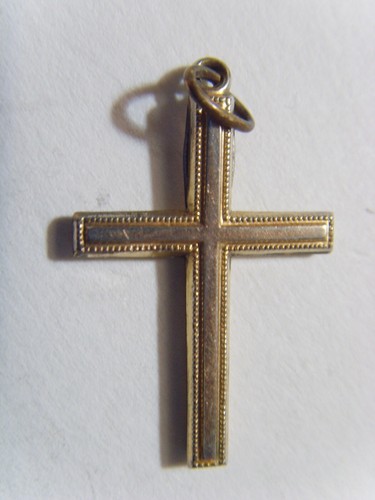 Antique 14k gold cross - gold,