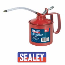 Sealey TP1000 1 Litre Thumb-Operated Lever Metal Oil Can With Flexible Spout 