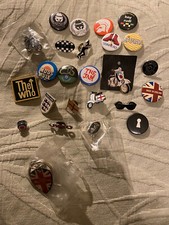 Collection Of 24 Mod/ Skinhead/ Scooter/ 2tone Badges+ Ben Sherman Key Ring