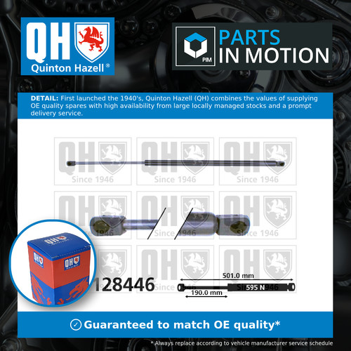Boot gas strut - gas, fits