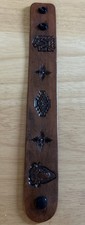 Hand Tooled Leather Wide Cuff