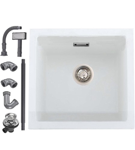 Quartz white kitchen - quartz,