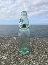 William Petrie Leith 10 Ounce Codd Bottle With Dark Green Marble Leith Scotland