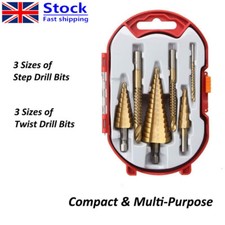 6pcs spiral step - cone, drill