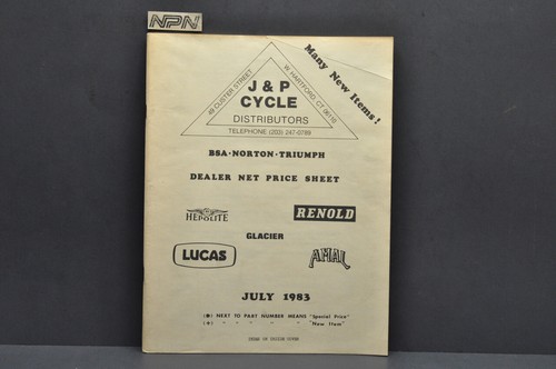 Vtg 1983 cycle - vtg, j&p
