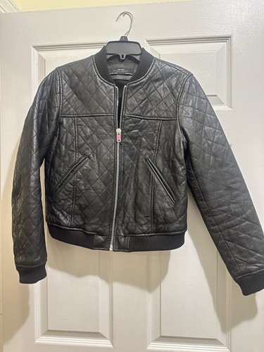 Zara quilted leather bomber - zara,