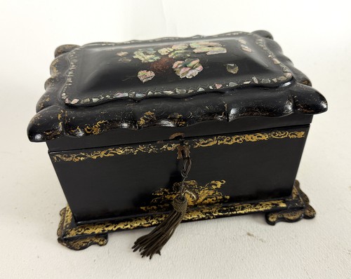 Antique english tea caddy - english,