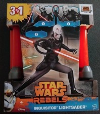RARE 2014 Star Wars Rebels Inquisitor Double Bladed Red Lightsaber Hasbro NEW