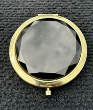 Gold Compact Mirror Faceted