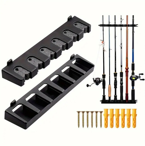Wall mounted pool cue rack - wall,
