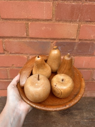 Vintage wooden hand turned - hand,