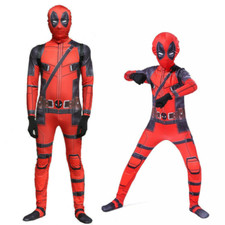 Halloween Costume Adults Kids Deadpool 3 Wolverine Cosplay Mens Boys Jumpsuit