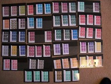 ** Harrison / Enschede Cylinder Machin 1p - 38p Control Blocks of 6 **