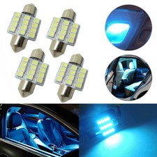 4Pcs Ice Blue 31mm 12-SMD LED