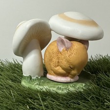 Franklin Mint Woodland Surprises Mouse Figurine 1984 Fine Porcelain Vintage