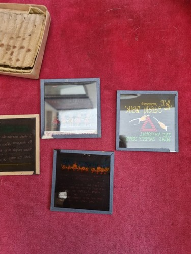 Glass lantern slides - glass,