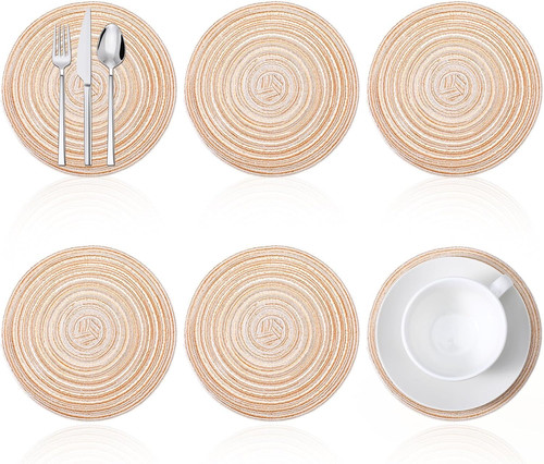Inch round braided placemats - round,