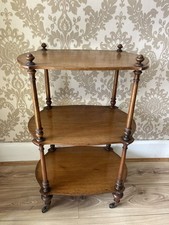 Victorian antique 3 tier oak