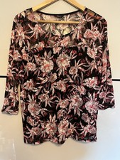 M&Co Ladies Black/Pink Blouse