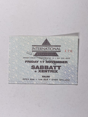 Sabbatt xentrix ticket - sabbatt,