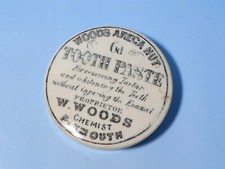 Victorian Plymouth Woods Areca Nut Toothpaste Pot Lid Dug Up Mucky #W2