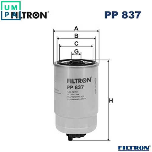 Fuel filter 837 - pp,
