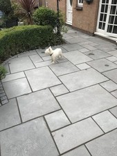Grey Limestone Natural Paving patio mixed sized slabs 22mm calibrated bulk deal