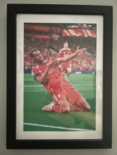 Alexander Isak Celebrating 1st  Goal For Liverpool - 2025/26 Framed A4 Picture