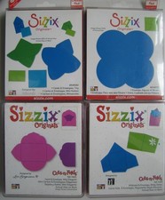 4 x Sizzix Original Red Dies - DIFFERENT DESIGNS OF MINI CARDS & MINI ENVELOPES 