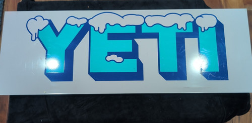 Yeti snow logo - snow, metal