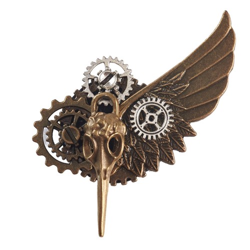 Steampunk brooch pin gothic - brooch,