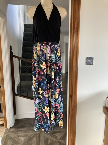 Lipsy jumpsuit black floral - black,
